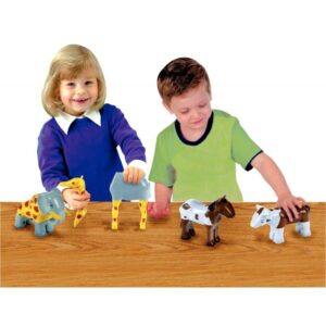 Lot de 8 puzzles 3D magnétiques, les animaux sauvages