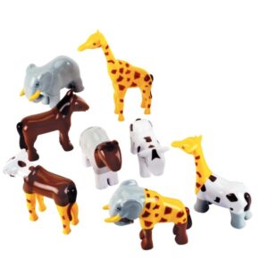 Lot de 8 puzzles 3D magnétiques, les animaux sauvages