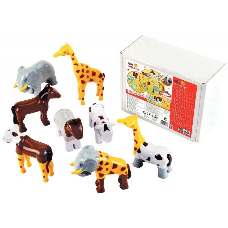 Lot de 8 puzzles 3D magnétiques, les animaux sauvages