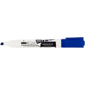Marqueur pour tableau blanc MFirst pointe biseautée 1 à 5mm bleu