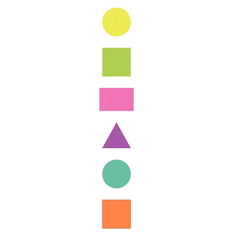 Maxi pochette de 4170 gommettes géométriques adhésives couleurs pastels assortis