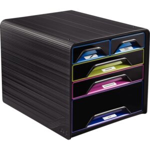 Module 5 tiroirs panachés noir/arlequin