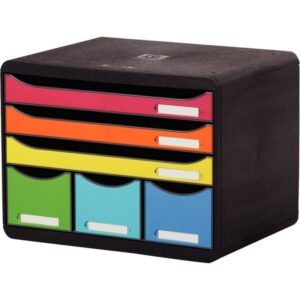 Module de classement Store Box 6 tiroirs noir/arlequin