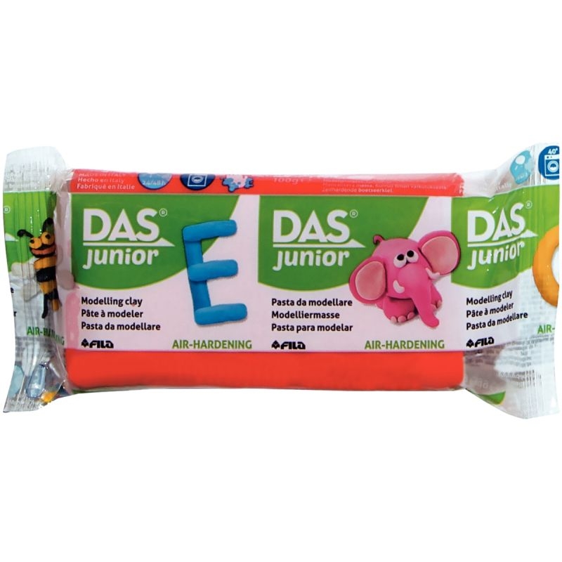 Pack de 10 pains de 100 grammes de pâte à modeler colorée DAS JUNIOR couleurs assorties