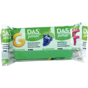 Pack de 10 pains de 100 grammes de pâte à modeler colorée DAS JUNIOR couleurs assorties