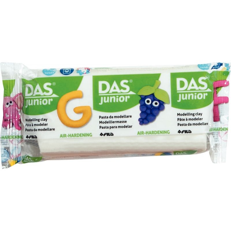 Pack de 10 pains de 100 grammes de pâte à modeler colorée DAS JUNIOR couleurs assorties