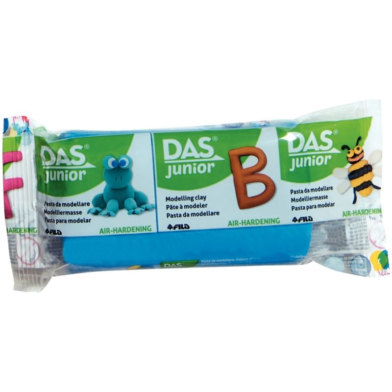 Pack de 10 pains de 100 grammes de pâte à modeler colorée DAS JUNIOR couleurs assorties