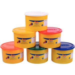 Pack de 6 pots de 460 grammes de pâte à jouer blandiver couleurs primaire