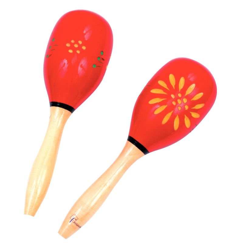 Paire de maracas en bois