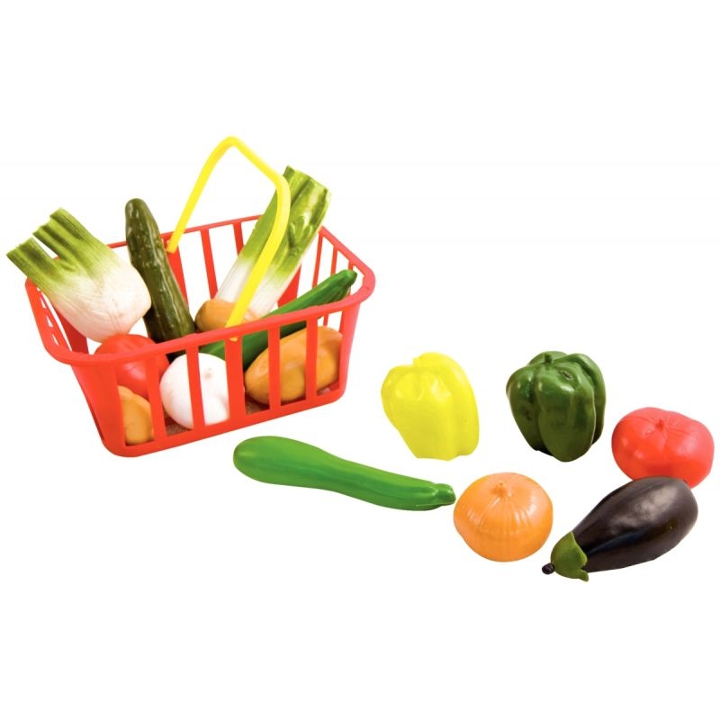 Panier de 15 légumes taille réelle en plastique souple