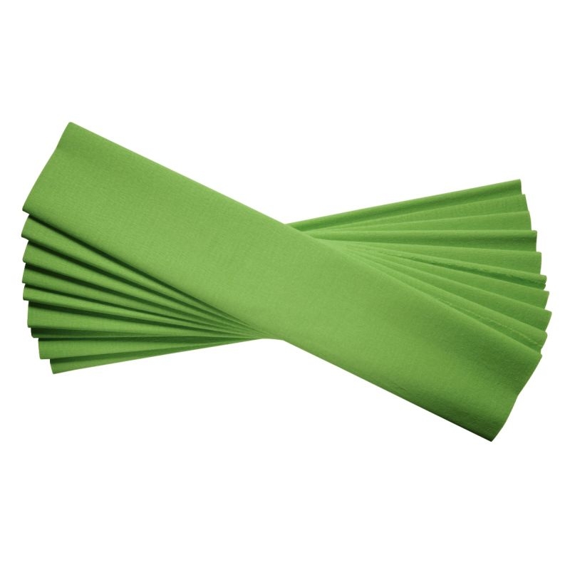 Paquet de 10 feuilles crépon ordinaire 200×50 cm  vert clair