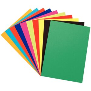 Paquet de 100 feuilles de papier couleur 250g format 24×32 cm 10 couleurs assorties