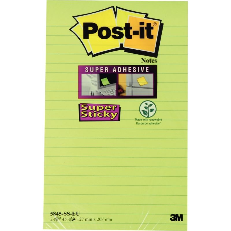 Paquet de 2 blocs notes Super Sticky de 45 feuilles