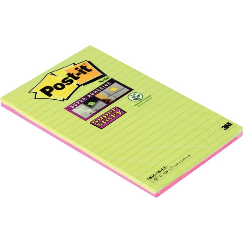 Paquet de 2 blocs notes Super Sticky de 45 feuilles