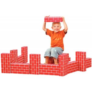 Paquet de 20 briques rouges en carton
