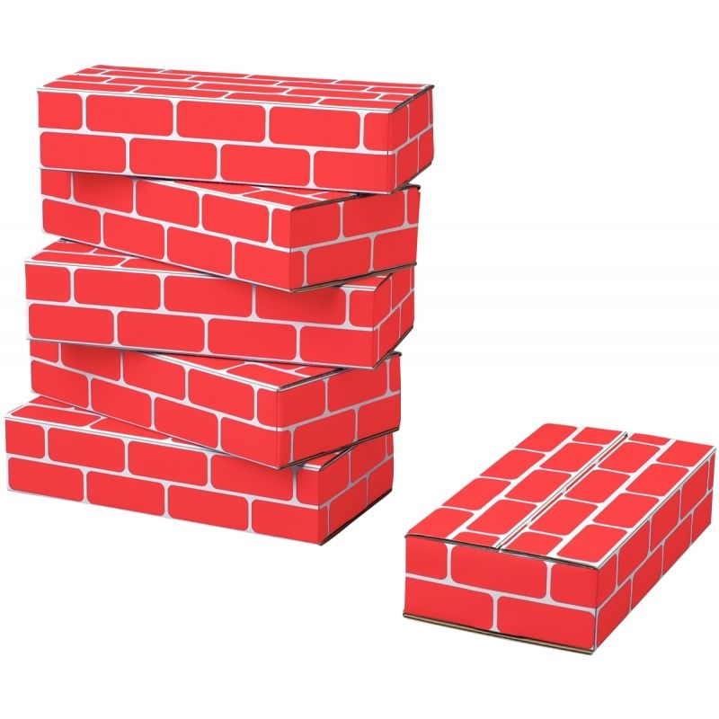 Paquet de 20 briques rouges en carton