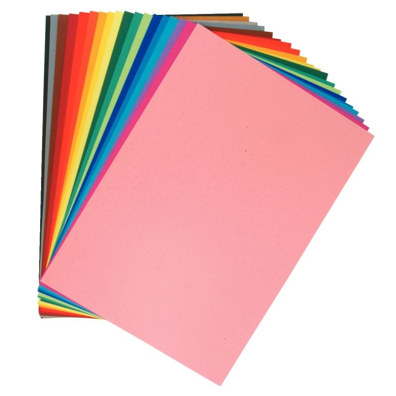 Paquet de 24 feuilles papier dessin couleur format 50 x 65 cm 160 g couleurs pastels assorties