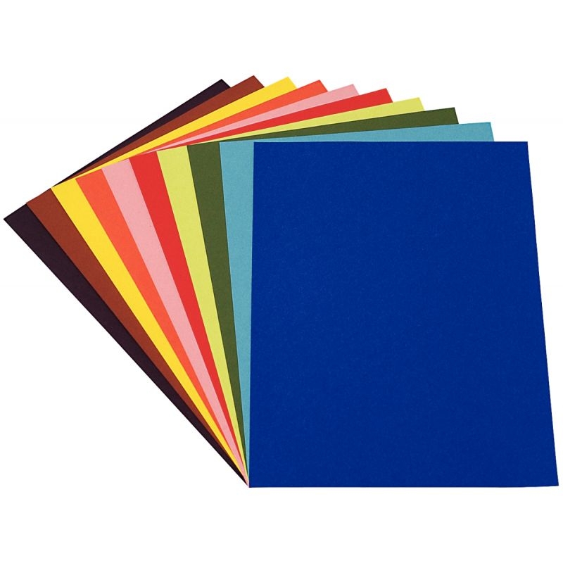 Paquet de 24 feuilles papier dessin couleur format 50 x 65 cm 160 g couleurs vives assorties