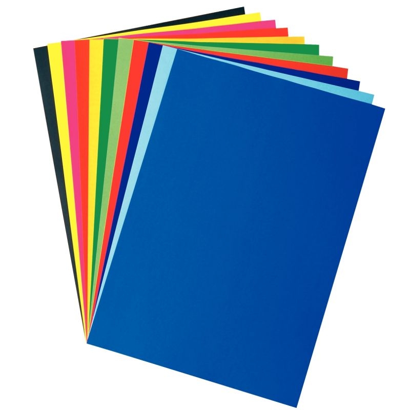 Paquet de 25 feuilles affiche couleurs éclatantes 85g format 60x80cm bleu ciel