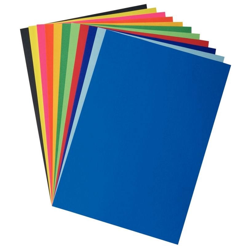 Paquet de 25 feuilles affiche couleurs éclatantes 85g format 60x80cm bleu foncé