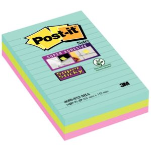 Paquet de 3 blocs Notes Super Sticky de 90 feuilles