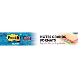 Paquet de 3 blocs notes Super Sticky jaune 70 feuilles