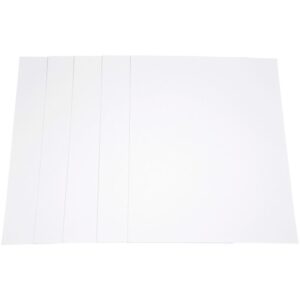 Paquet de 5 feuilles de carton épais, 2 côtés blancs, format 50 x 65 cm, 1005 g épaisseur 1,5 mm