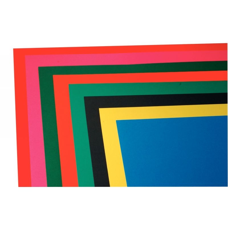 Paquet de 50 feuilles Cartoline 50 x 65 cm 130 g couleurs assorties
