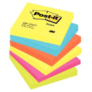 Paquet de 6 blocs notes de 100 feuilles Post-it énergie