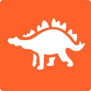 Paquet de 6 pochoirs en plastique thème dinosaure
