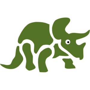 Paquet de 6 pochoirs en plastique thème dinosaure