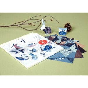 Pochette 60 feuilles origami 3 formats animaux de la foret