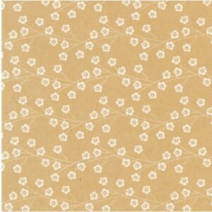 Pochette 60 feuillles origami 3 formats kraft floral