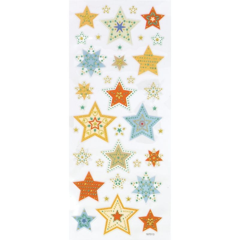 Pochette de 153 stickers avec strass pailletés thème Noël