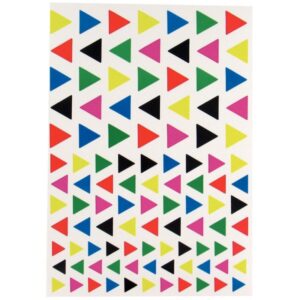 Pochette de 2080 gommettes adhésives triangulaires 6 couleurs assorties