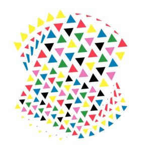 Pochette de 2080 gommettes adhésives triangulaires 6 couleurs assorties