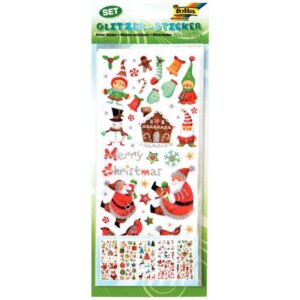 Pochette de 255 stickers scintillants thème Noël