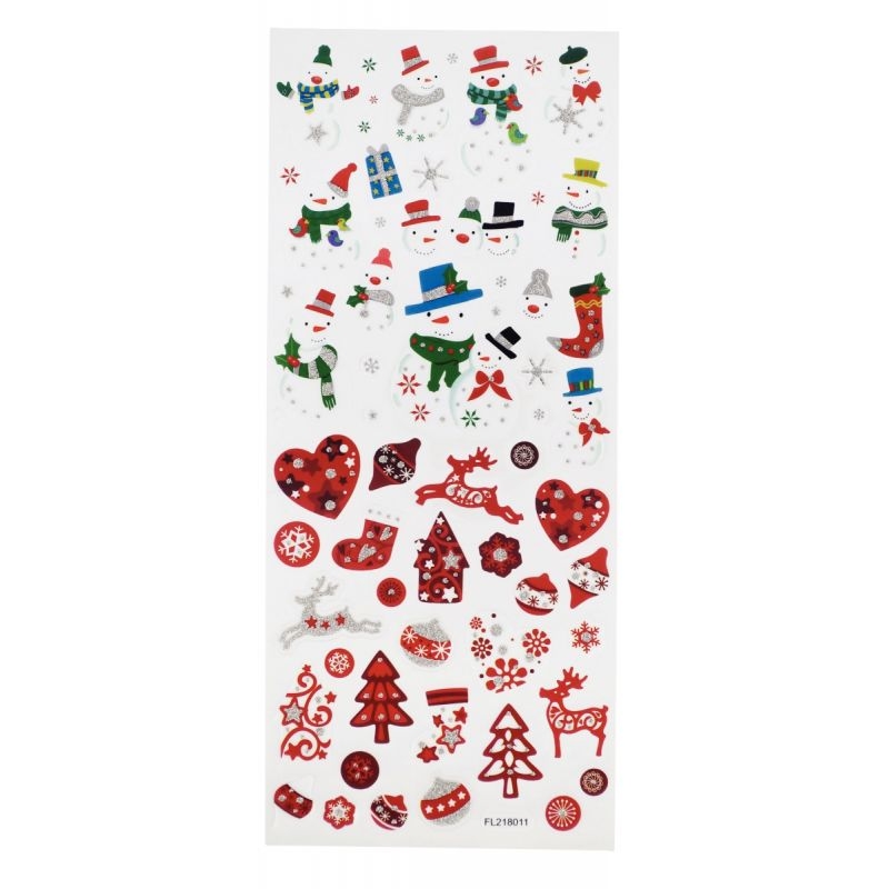 Pochette de 255 stickers scintillants thème Noël