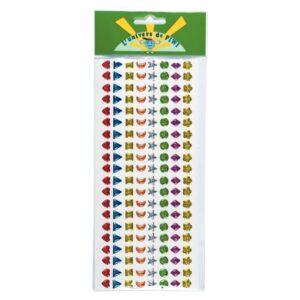 Pochette de 320 pierres Époxy adhésives formes géométriques couleurs assorties