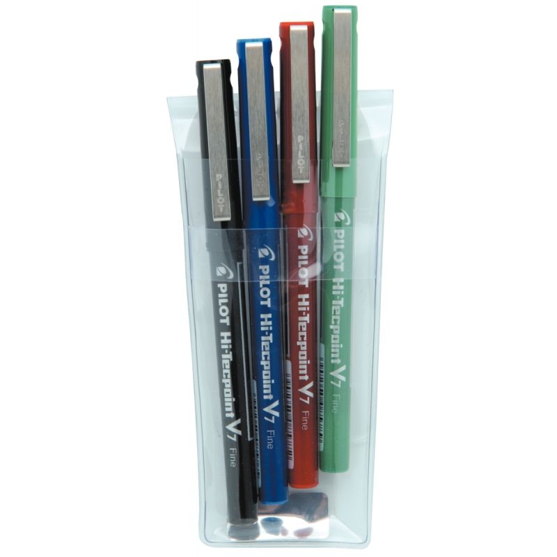 Pochette de 4 stylos V7 couleurs assorties