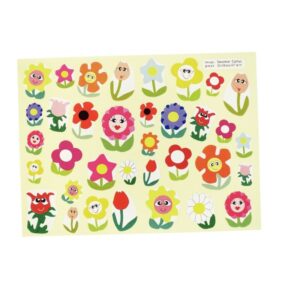 Pochette de 432 gommettes formes coeurs et fleurs