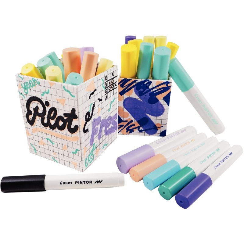 Pochette de 6 marqueurs Pintor fun pointe fine