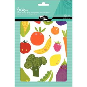 Pochette de 87 maxi gommettes fruits et légumes, adhésives repositionnables