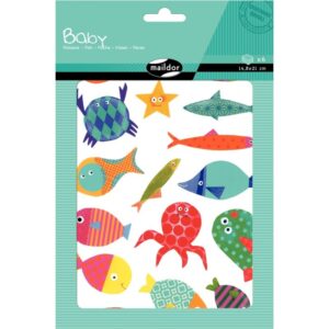 Pochette de 93 maxi gomettes baby poisson, adhésives repositionnables