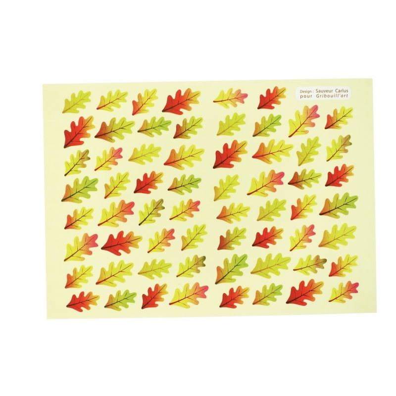 Pochette de 958 gommettes formes feuilles assorties