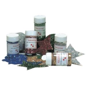 Pot de 60 g de paillettes scintillantes rouge