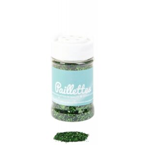 Pot de 60 g de paillettes scintillantes vert