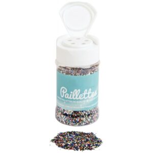 Pot de 60 grammes de paillettes scintillantes multicolores