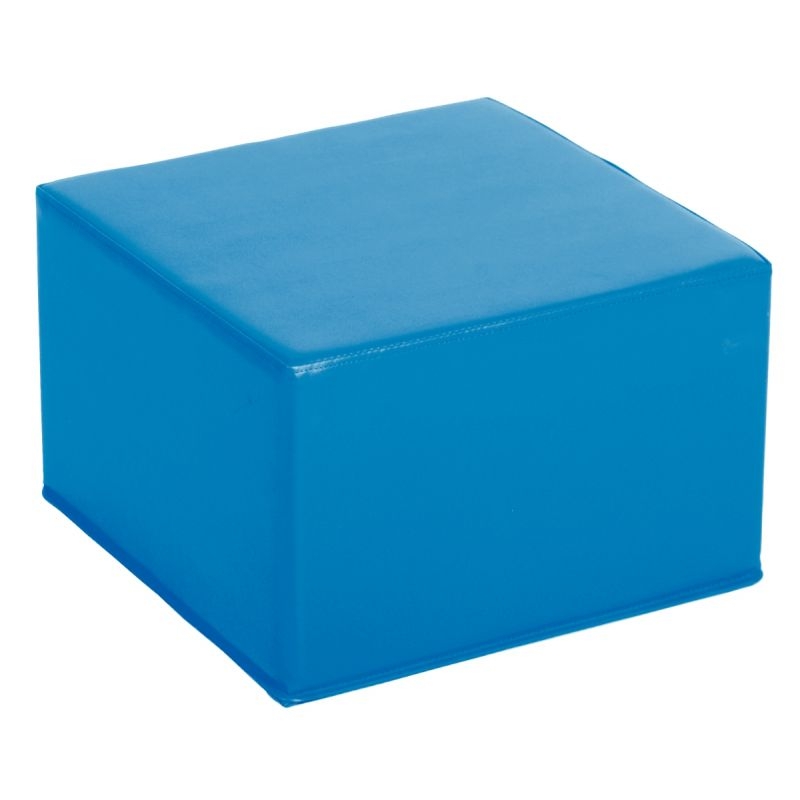 Pouf carré PVC bleu MilBulles