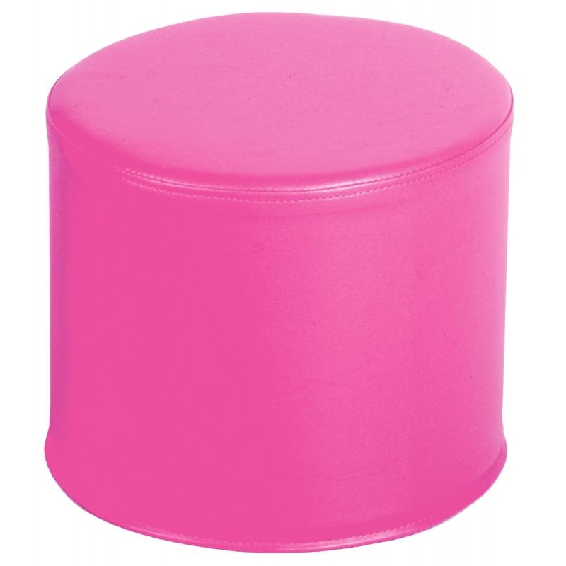 Pouf rond PVC fuchsia